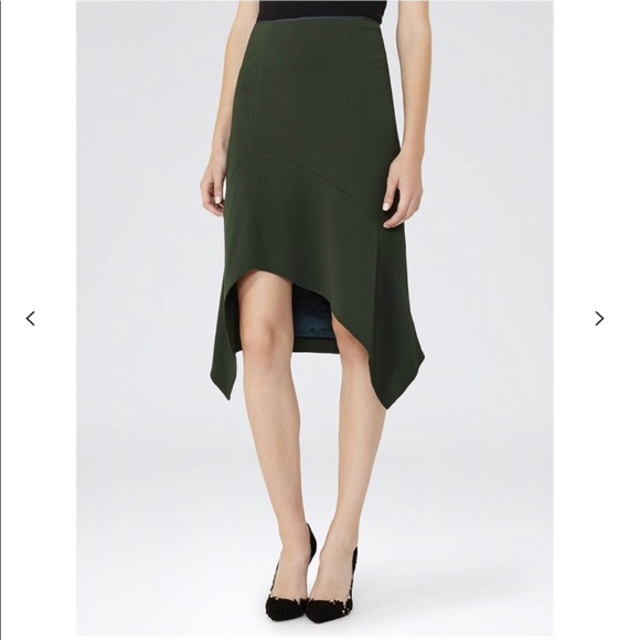 Reiss Dresses & Skirts - Green Asymmetrical Reiss Skirt